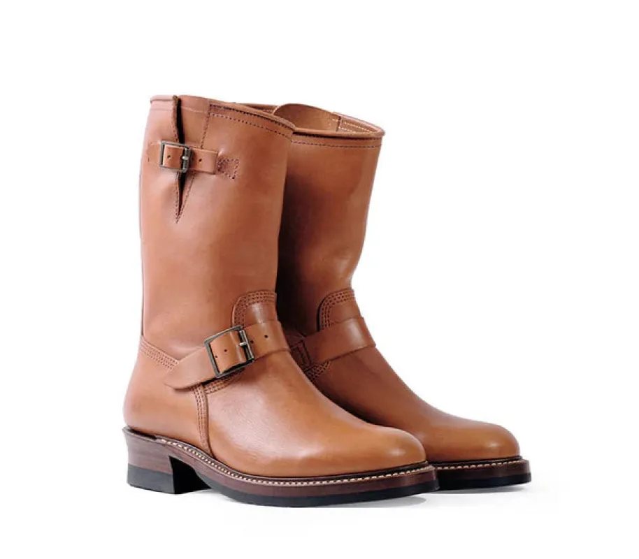 (Pre-Order FW25) John Lofgren Wabash Engineer Boots - Badalassi Carlo Cognac sold by Franklin and Poe