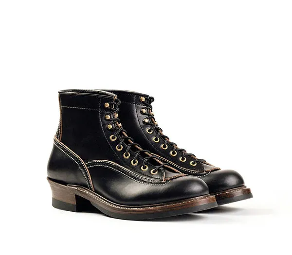 (Pre-Order FW25) John Lofgren Donkey Puncher Boots - Horween CXL Black sold by Franklin and Poe