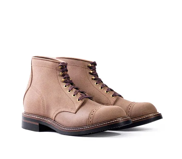 (Pre-Order FW25) John Lofgren Combat Boot - Horween Leather CXL Natural Roughout sold by Franklin and Poe