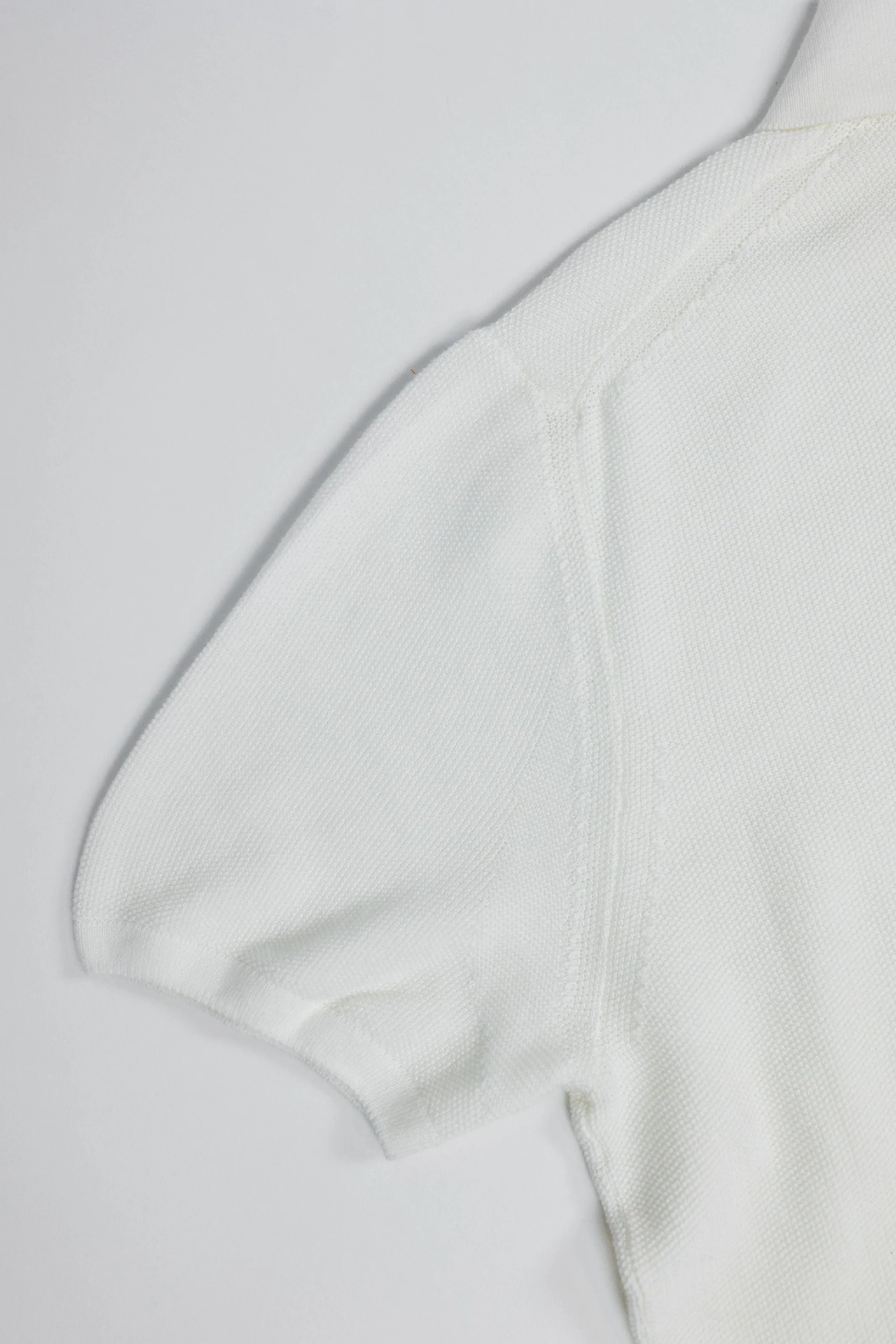 Merz b. Schwanen KPLP02 Knitted Polo - White sold by Franklin and Poe product image thumbnail 5