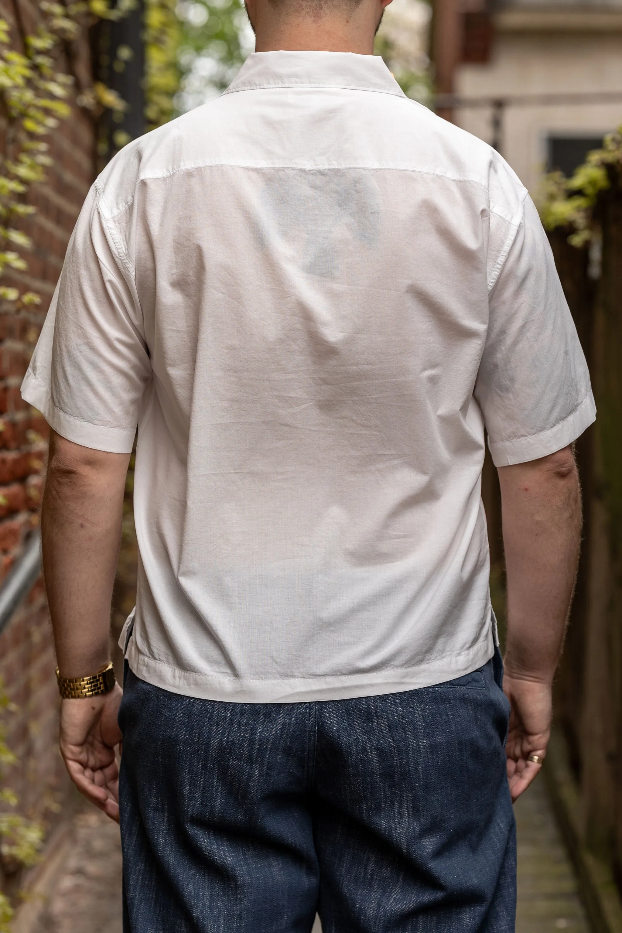 Merz b. Schwanen SHIRT09LP Light Organic Cotton Poplin - White sold by Franklin and Poe product image thumbnail 3