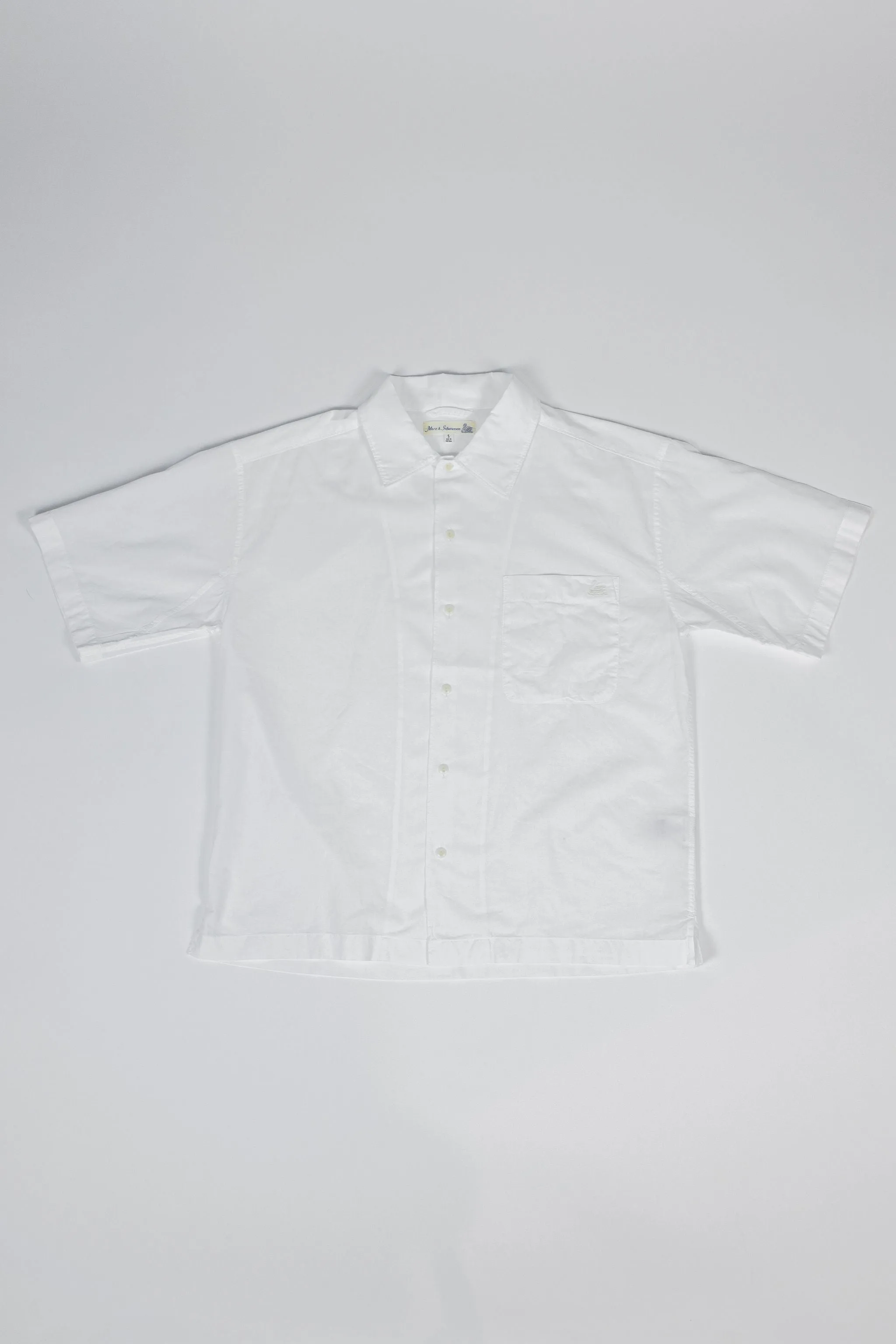 Merz b. Schwanen SHIRT09LP Light Organic Cotton Poplin - White sold by Franklin and Poe product image thumbnail 4
