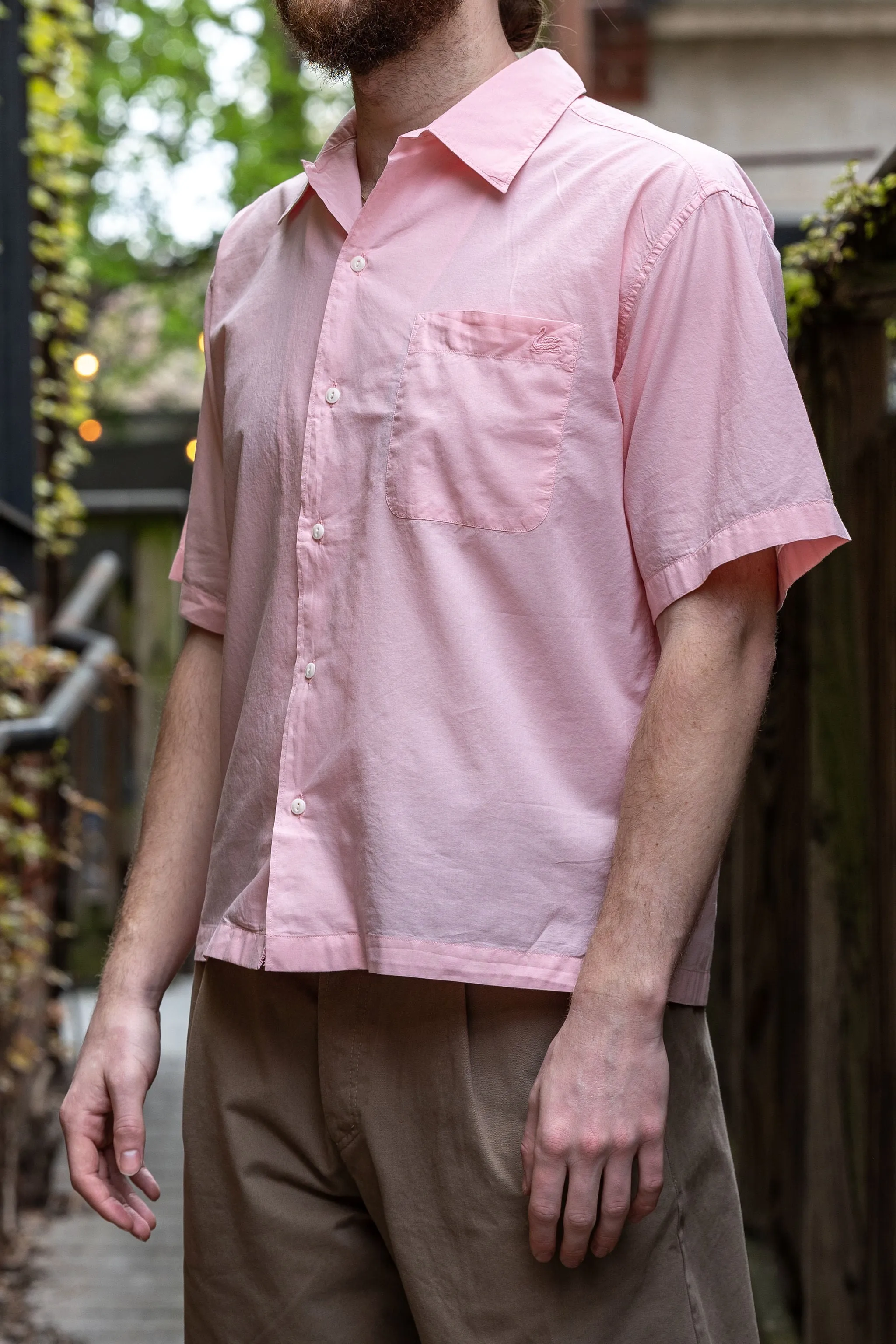 Merz b. Schwanen SHIRT09LP Light Organic Cotton Poplin - Faded Peach sold by Franklin and Poe product image thumbnail 2