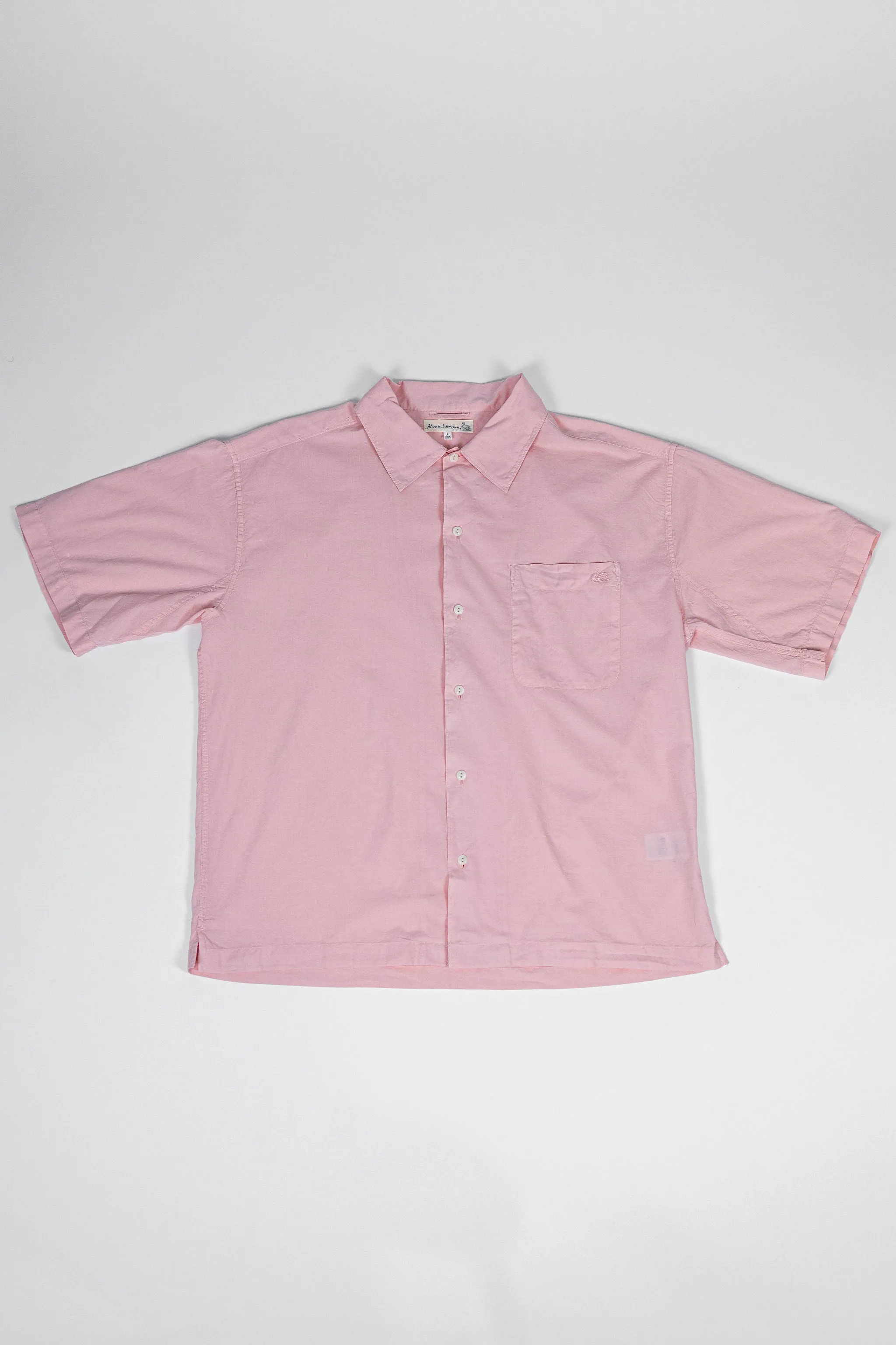 Merz b. Schwanen SHIRT09LP Light Organic Cotton Poplin - Faded Peach sold by Franklin and Poe product image thumbnail 4