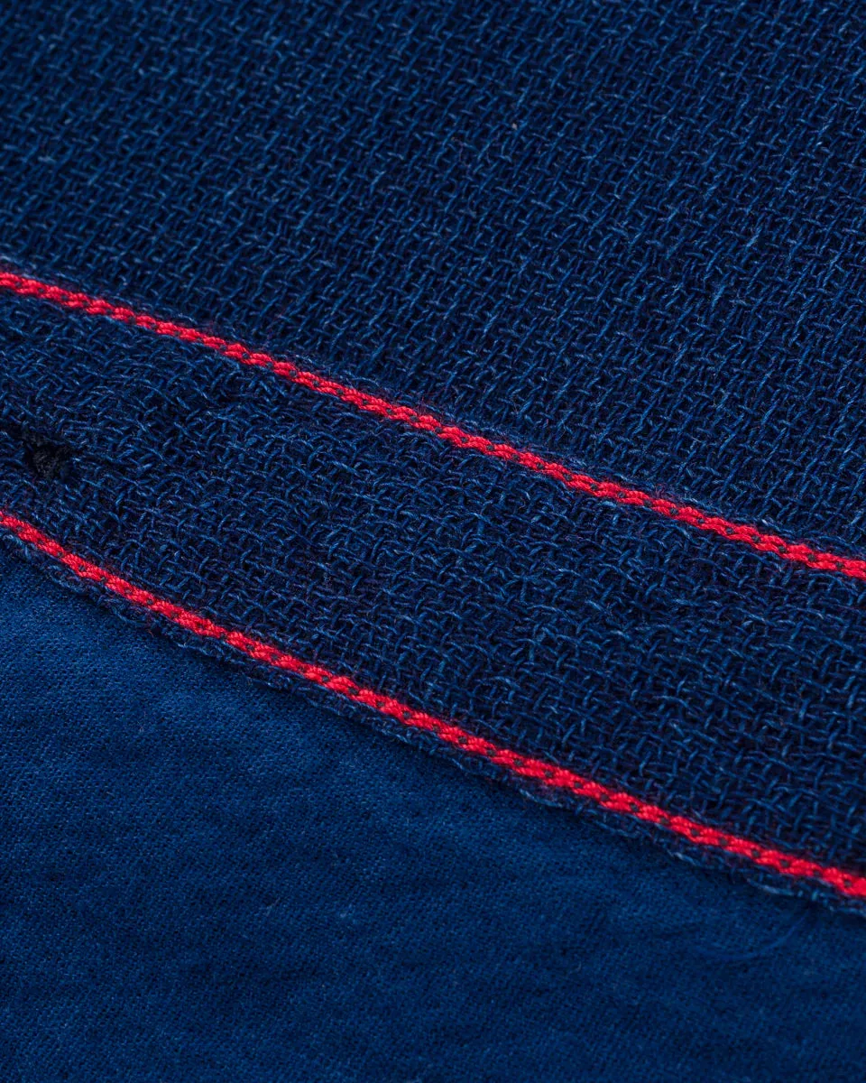 Iron Heart IHSH-417-IND 5oz Double Gauze Short Sleeved Work Shirt - Indigo sold by Franklin and Poe product image thumbnail 5