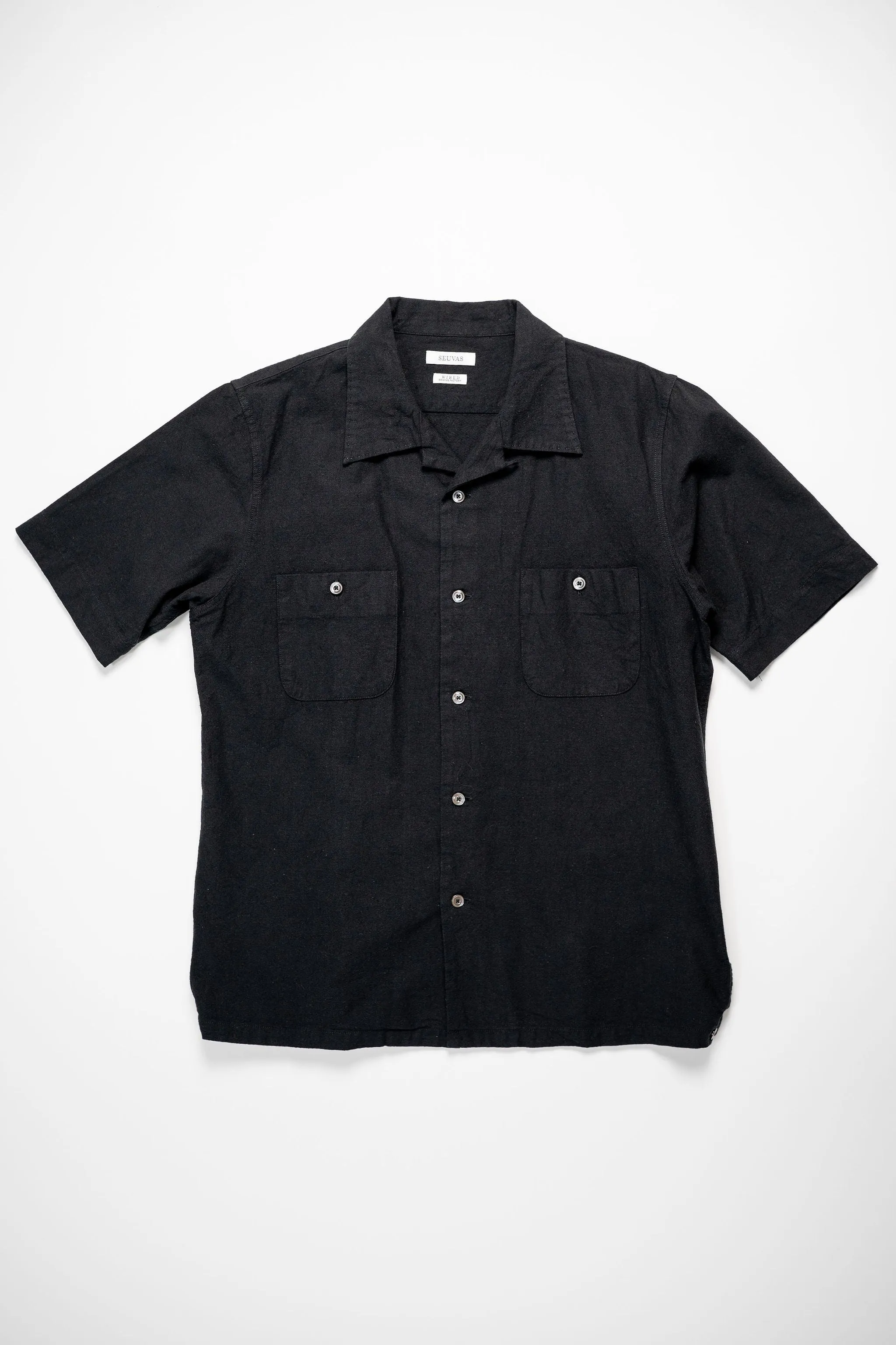 Seuvas Open Necked Short Sleeve - Black sold by Franklin and Poe product image thumbnail 4