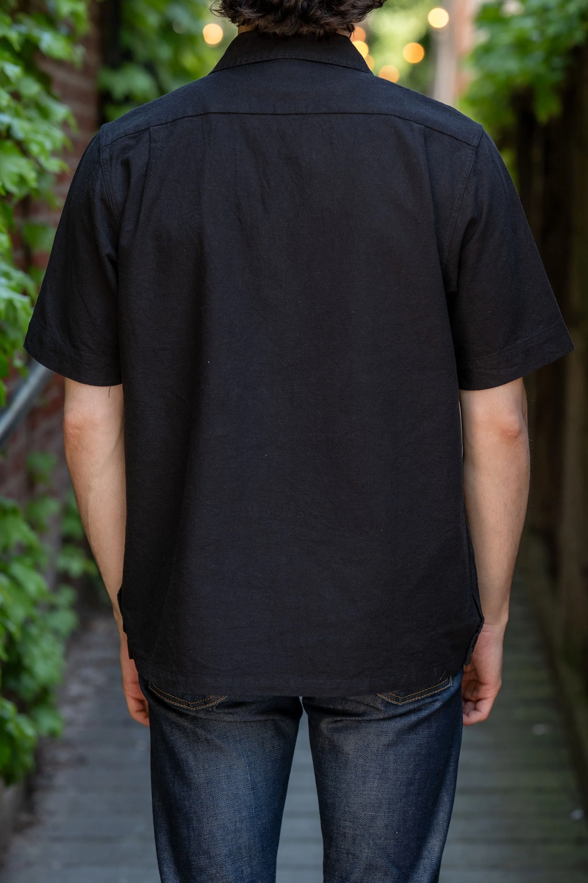 Seuvas Open Necked Short Sleeve - Black sold by Franklin and Poe product image thumbnail 3