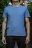 Pure Blue Japan SS-5011-P Indigo Jersey Crew Neck T-shirt - Pale Indigo sold by Franklin and Poe