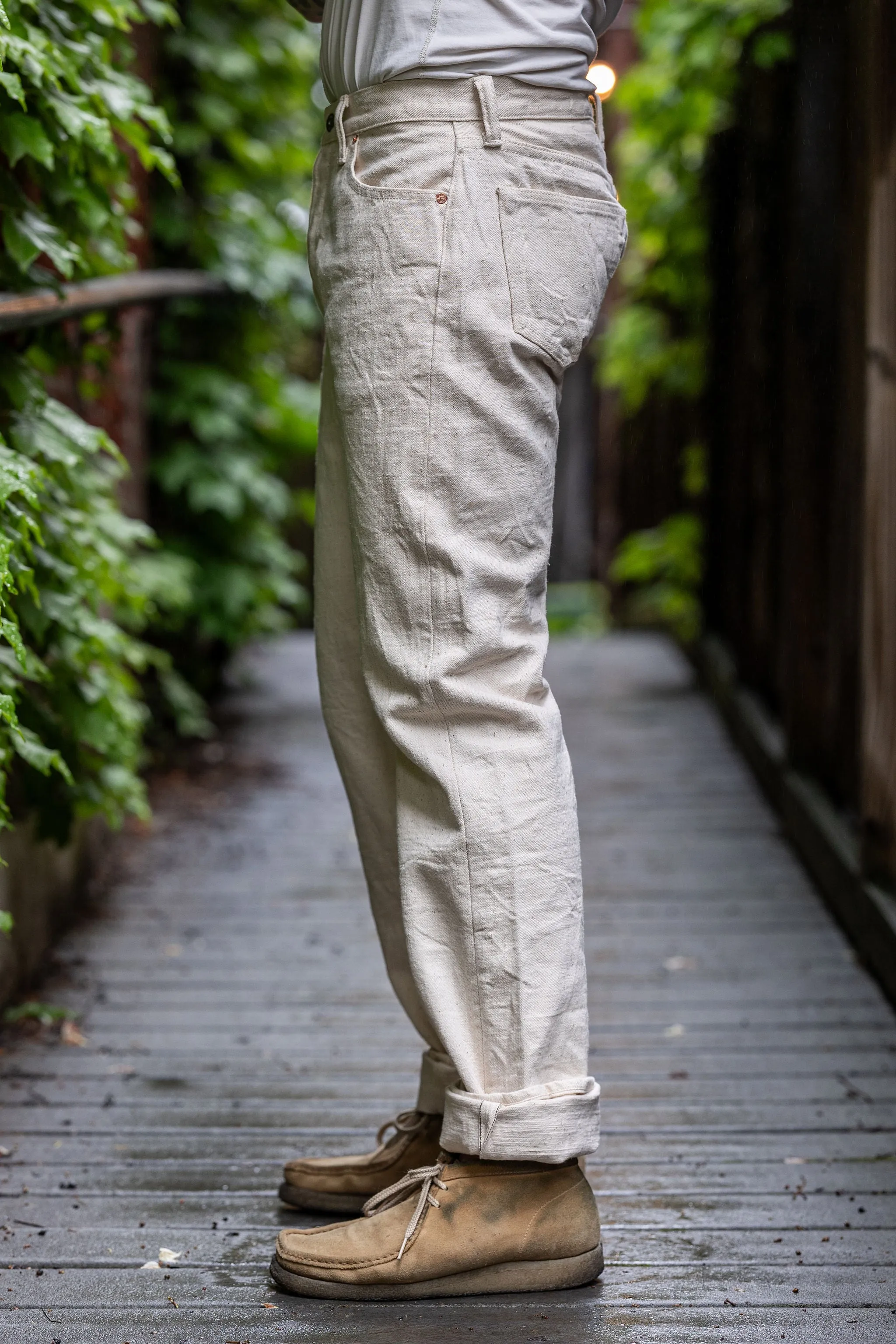 Samurai S710SC-KI Slim Straight - 18oz Japanese Cotton Made Ecru Jeans sold by Franklin and Poe product image thumbnail 2