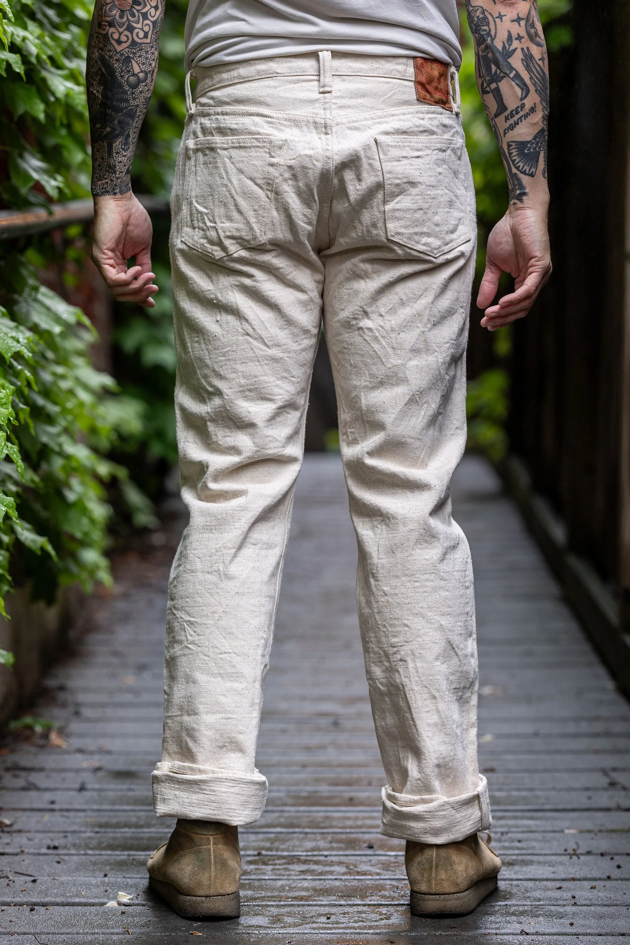 Samurai S710SC-KI Slim Straight - 18oz Japanese Cotton Made Ecru Jeans sold by Franklin and Poe product image thumbnail 3