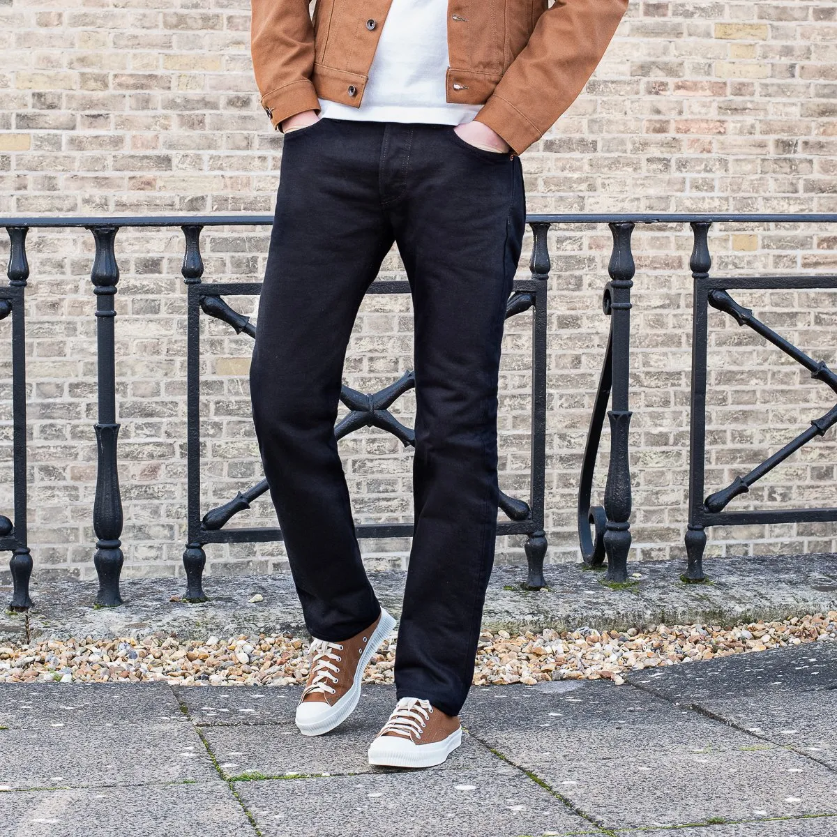 Iron Heart IH-777S-142mb 14oz Selvedge Denim Slim Tapered - Mad Black sold by Franklin and Poe product image thumbnail 3