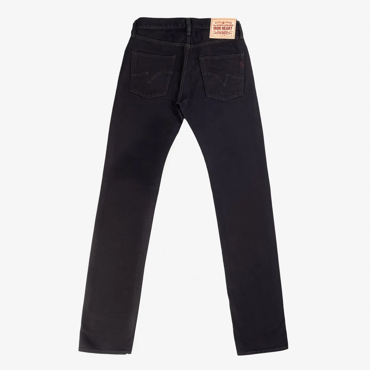 Iron Heart IH-777S-142mb 14oz Selvedge Denim Slim Tapered - Mad Black sold by Franklin and Poe product image thumbnail 5