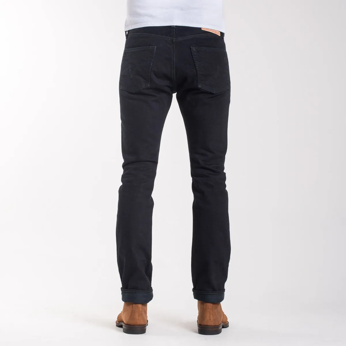 Iron Heart IH-555S-142OD 14oz Selvedge Denim Super Slim - Indigo Overdyed Black sold by Franklin and Poe product image thumbnail 3