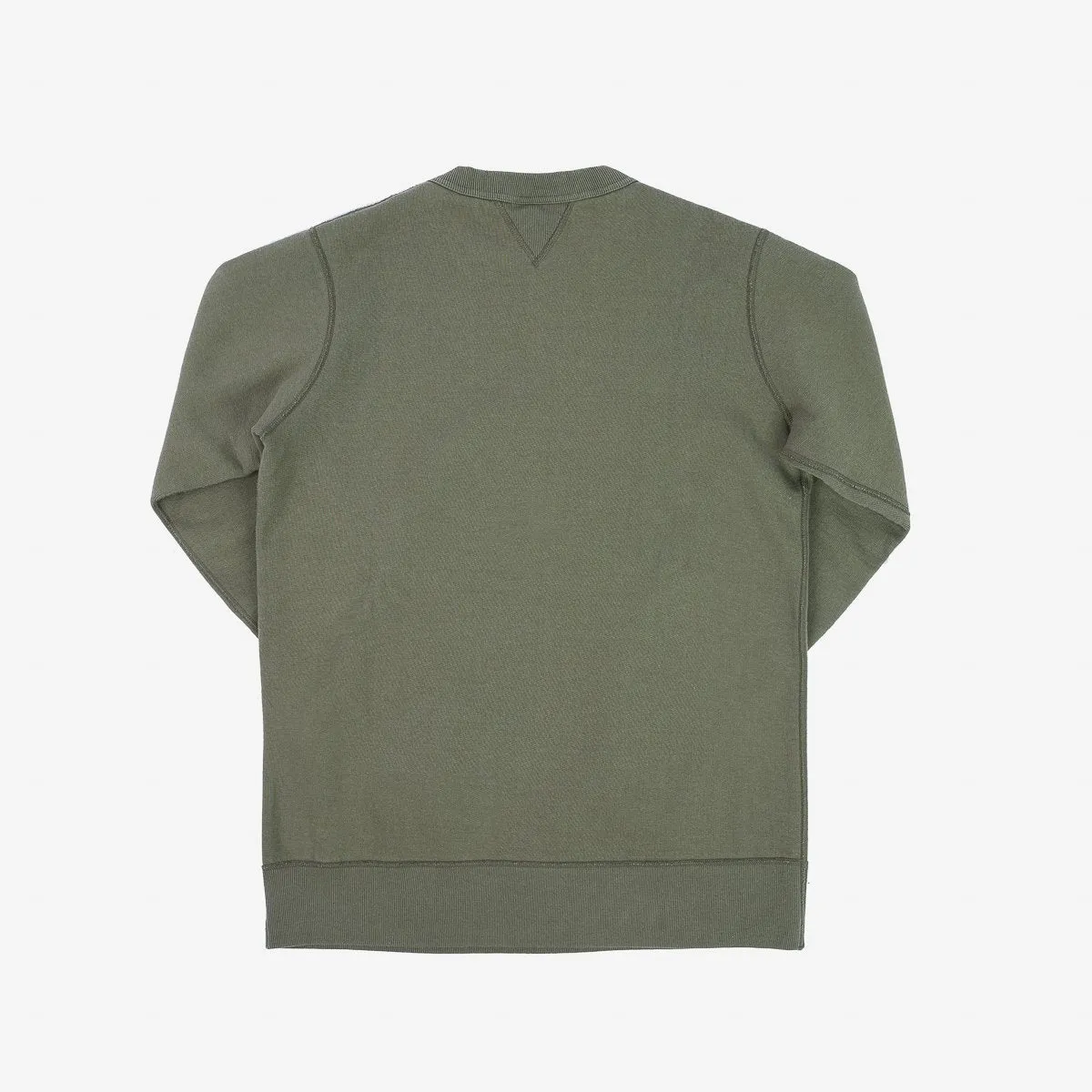 Iron Heart IHSW-69L-OLV 14oz Ultra Heavyweight Loopwheel Cotton Crew Neck Sweat - Olive sold by Franklin and Poe product image thumbnail 5