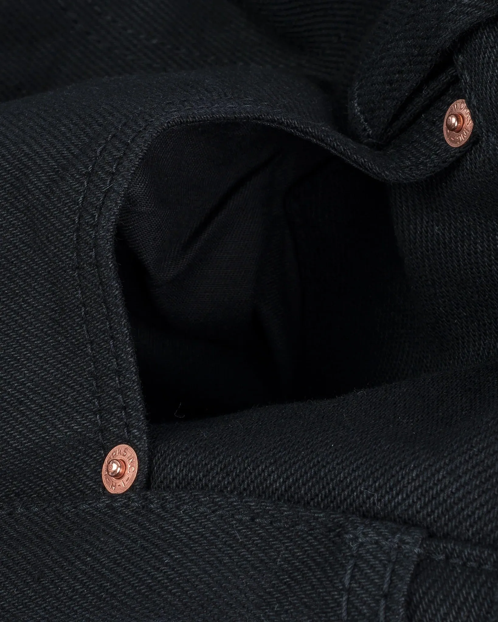 Iron Heart IH-555S-SB 21oz Selvedge Denim Super Slim Cut Jeans - Superblack Non-Fade sold by Franklin and Poe product image thumbnail 4