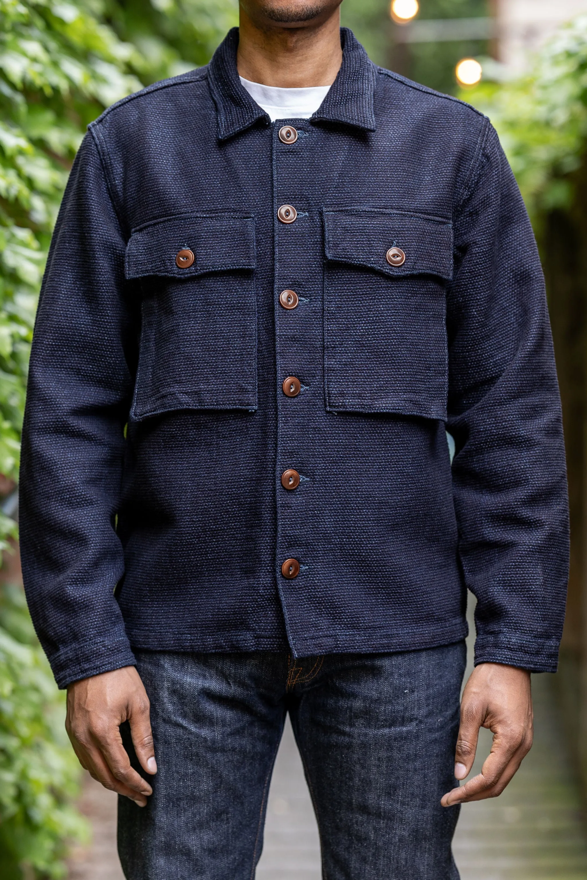 Freenote Cloth Midway - Indigo Sashiko sold by Franklin and Poe