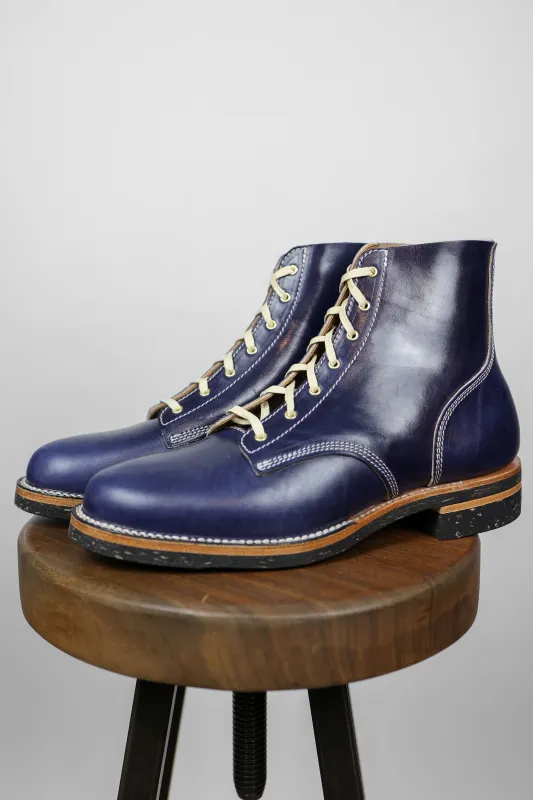 Oldspeed MFG x F&P "Keystone Boondocker Boot" - Navy Traditional Harness sold by Franklin and Poe