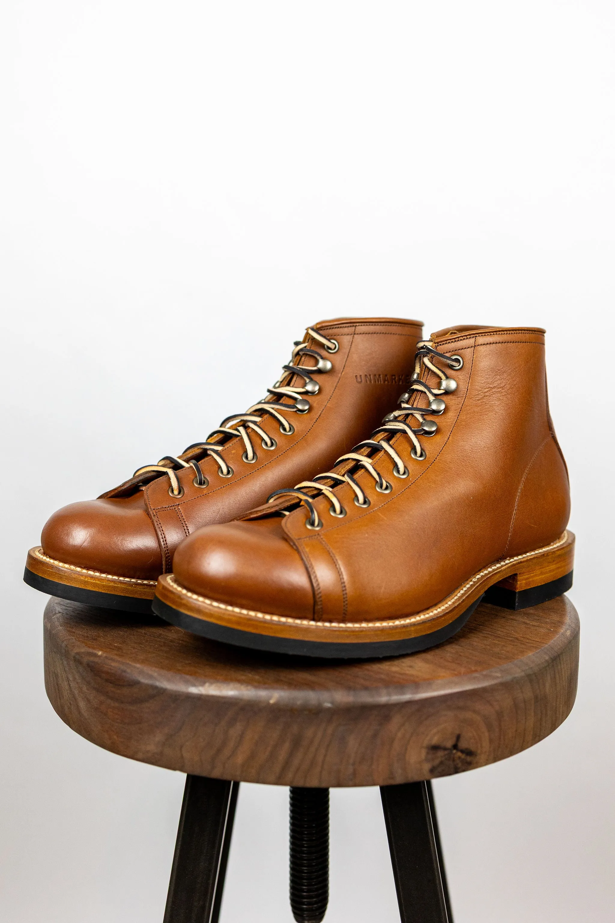 Unmarked Archie Boot - Horween Essex Tan sold by Franklin and Poe