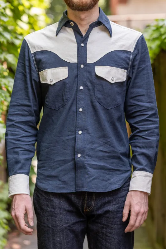 Freenote Cloth Packard - Navy Combo sold by Franklin and Poe