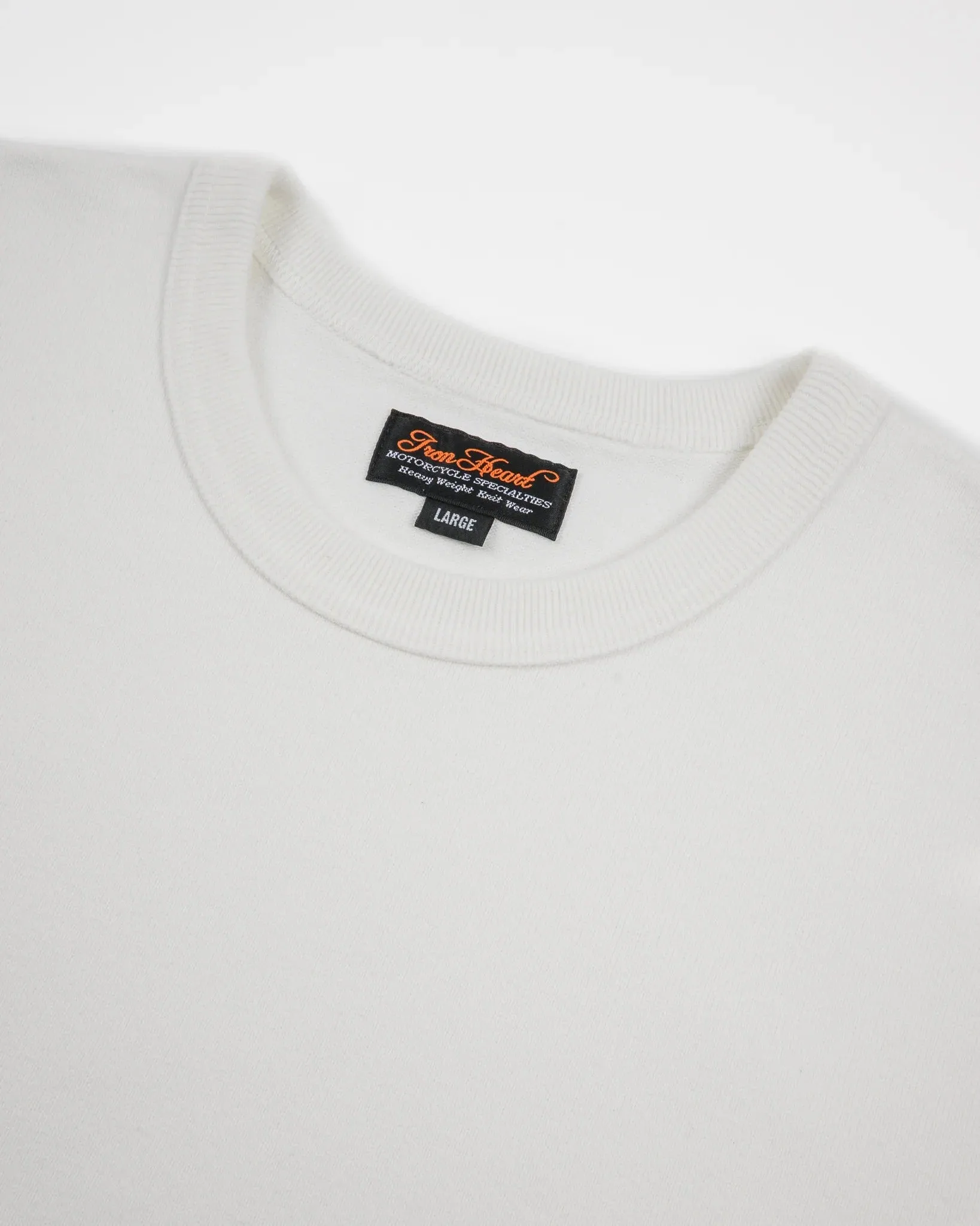 Iron Heart IHT-1600 11oz Cotton Knit Crew Neck T-Shirt - White sold by Franklin and Poe product image thumbnail 5