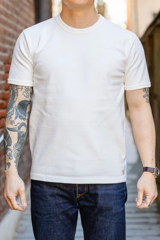 Iron Heart IHT-1600 11oz Cotton Knit Crew Neck T-Shirt - White made by Iron Heart