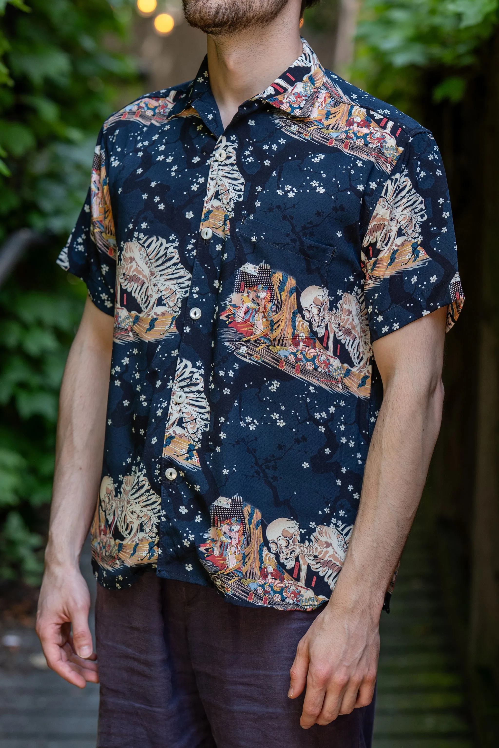 Freenote Cloth Hawaiian - Navy Skeleton sold by Franklin and Poe product image thumbnail 2