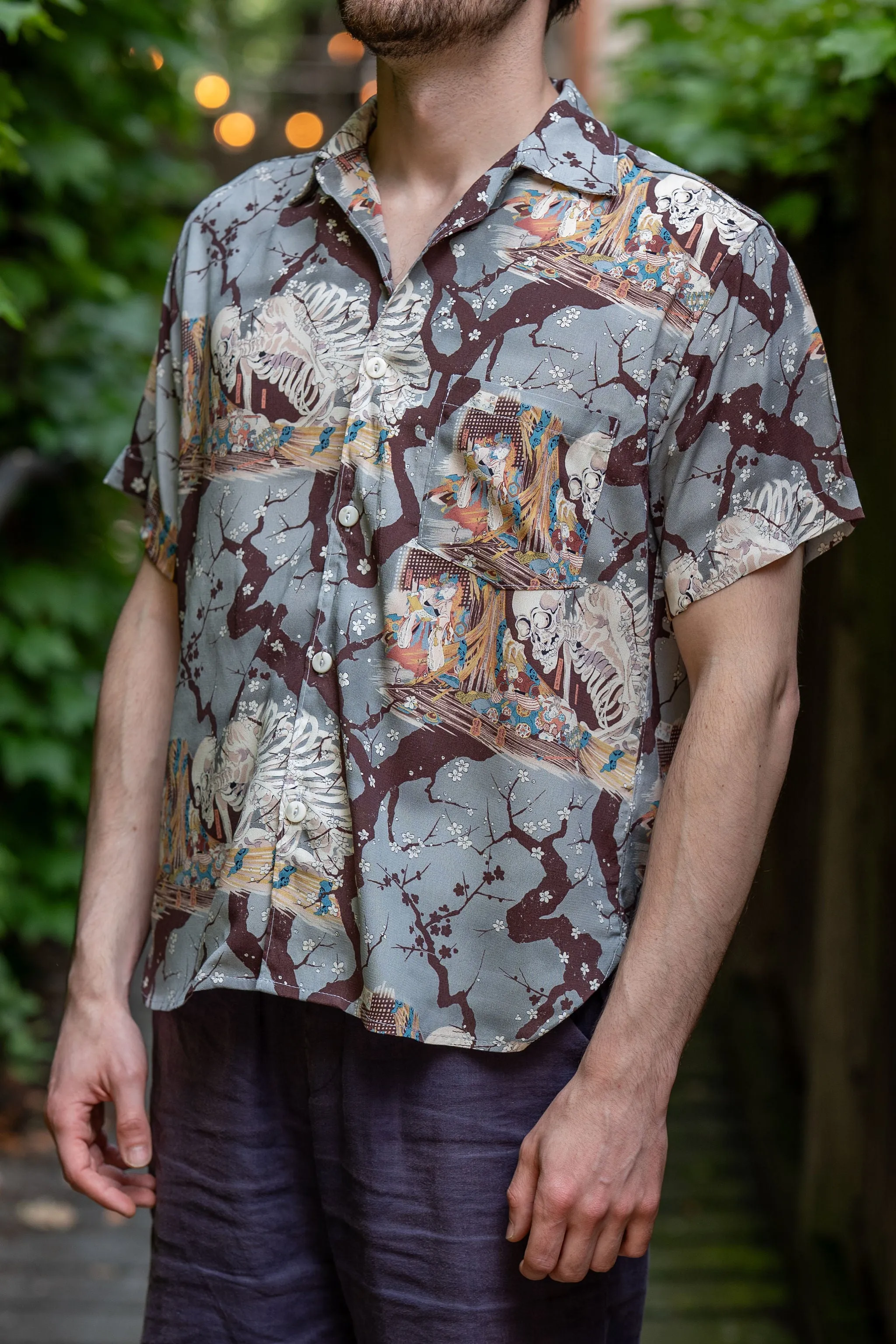 Freenote Cloth Hawaiian - Light Blue Skeleton sold by Franklin and Poe product image thumbnail 2