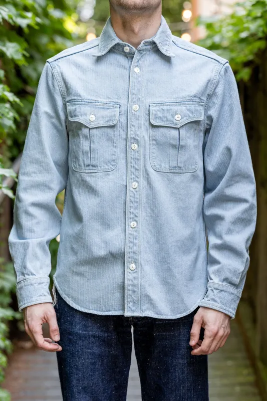 Freenote Cloth Rancho - Bleach Indigo Cord sold by Franklin and Poe