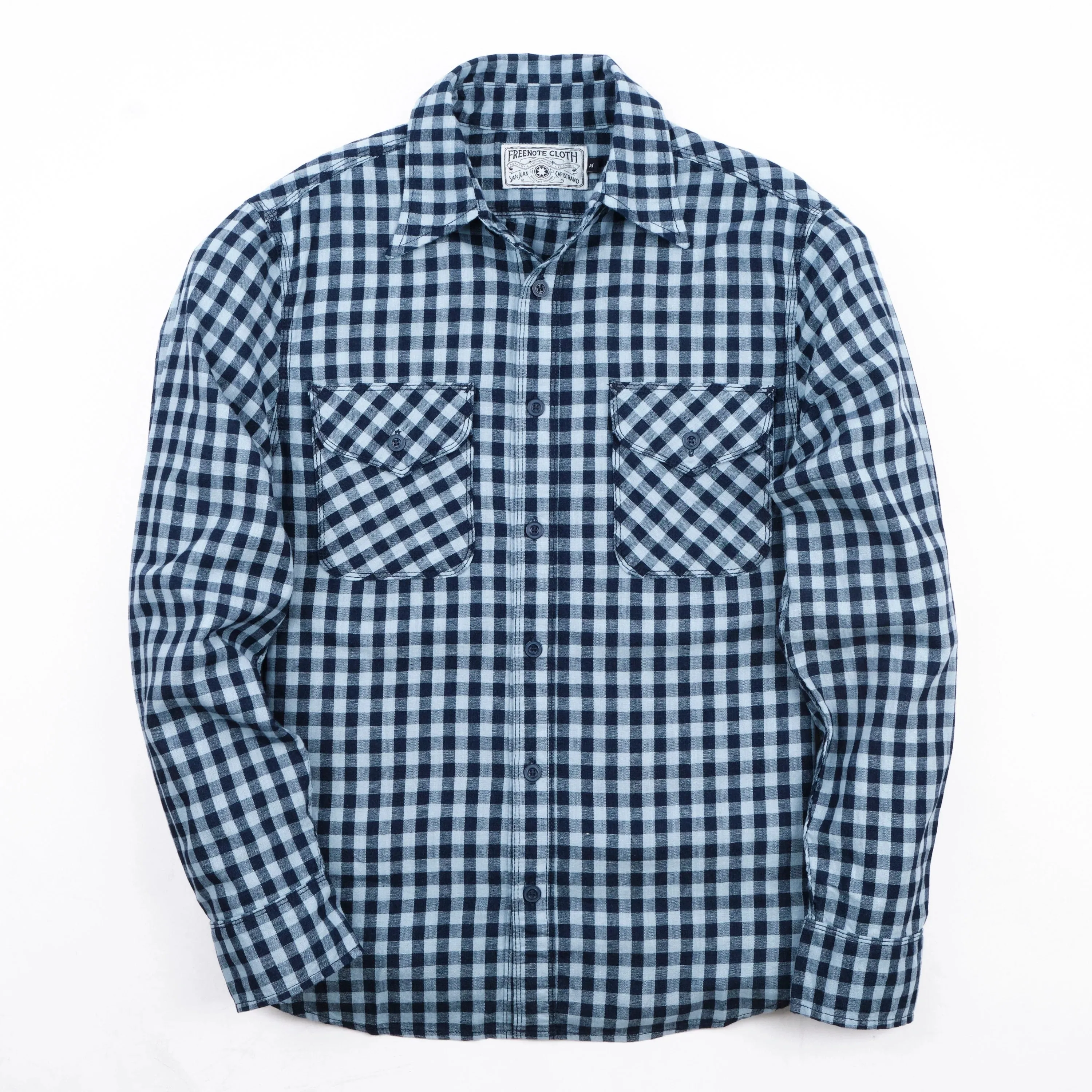 Freenote Cloth Wells - Indigo Gingham sold by Franklin and Poe