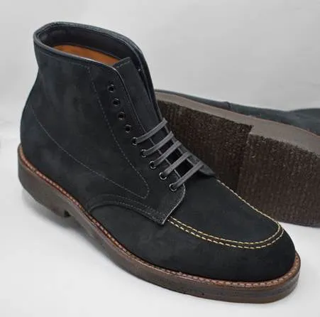 (Pre-Order FW25) Alden G7902 Mocc Toe Boot - Black Suede sold by Franklin and Poe