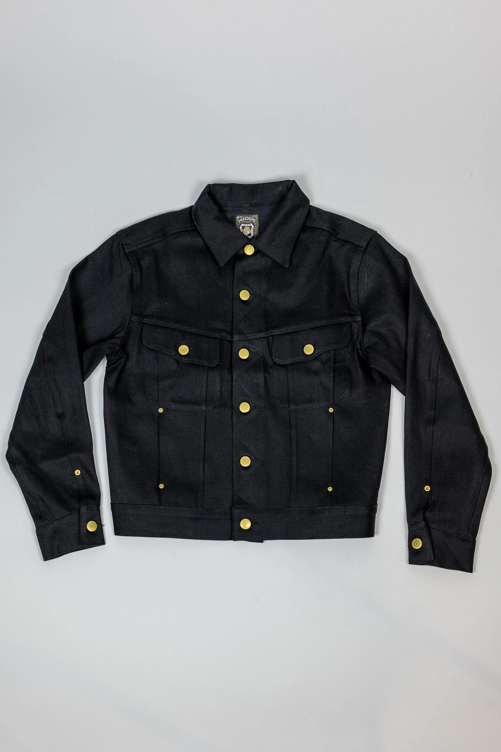 Freenote Cloth High Low Jacket - 14oz Aces High Black Denim sold by Franklin and Poe product image thumbnail 4