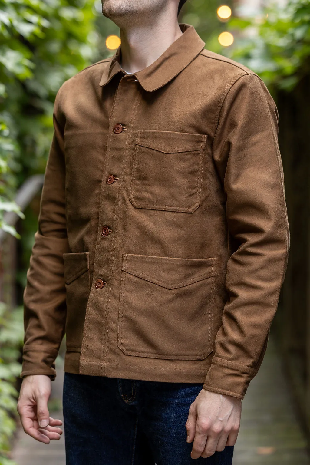 3sixteen French Work Jacket - Brown Moleskin sold by Franklin and Poe product image thumbnail 2
