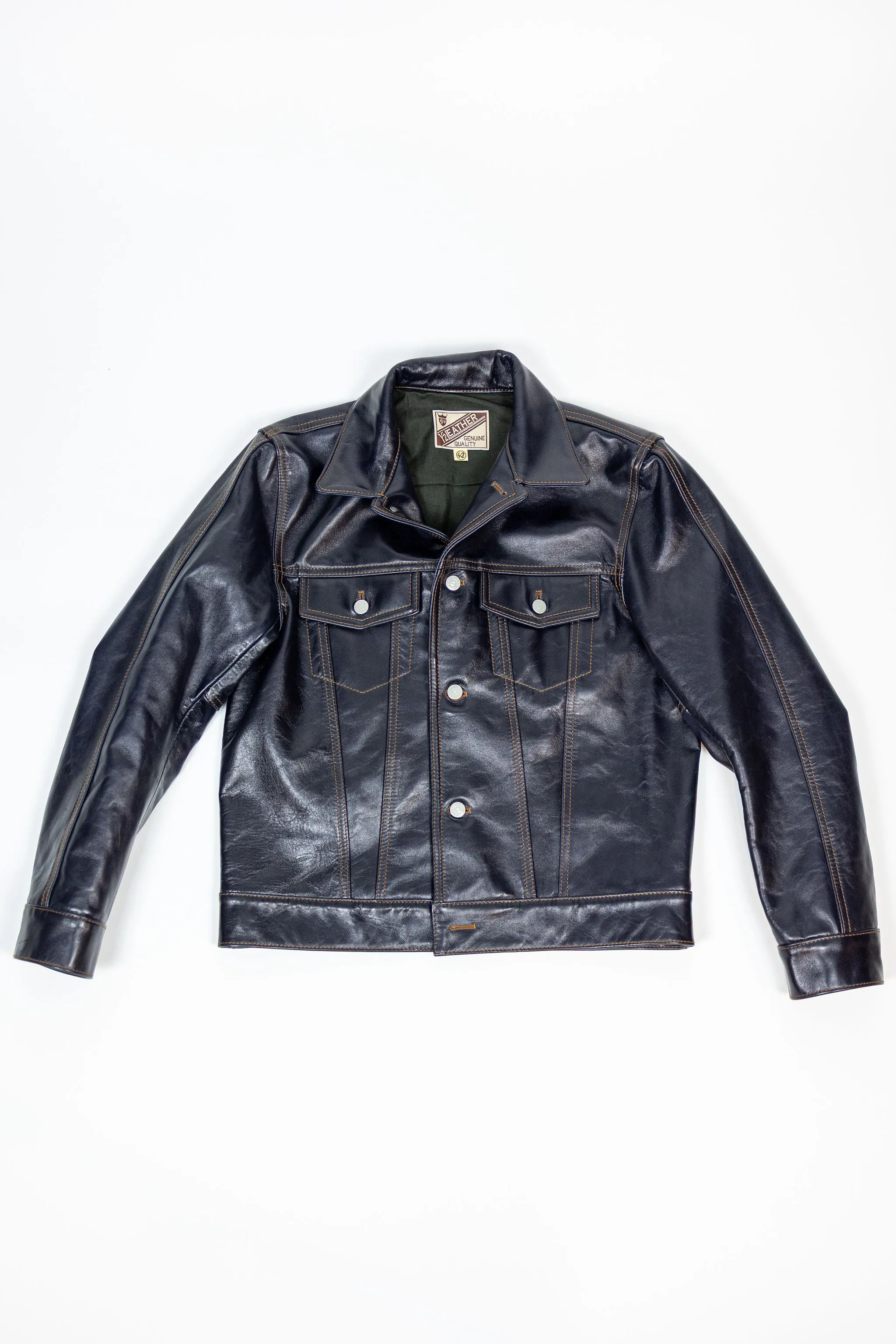 Y'2 IB-139 Indigo Horsehide Type-III Jacket sold by Franklin and Poe product image thumbnail 4
