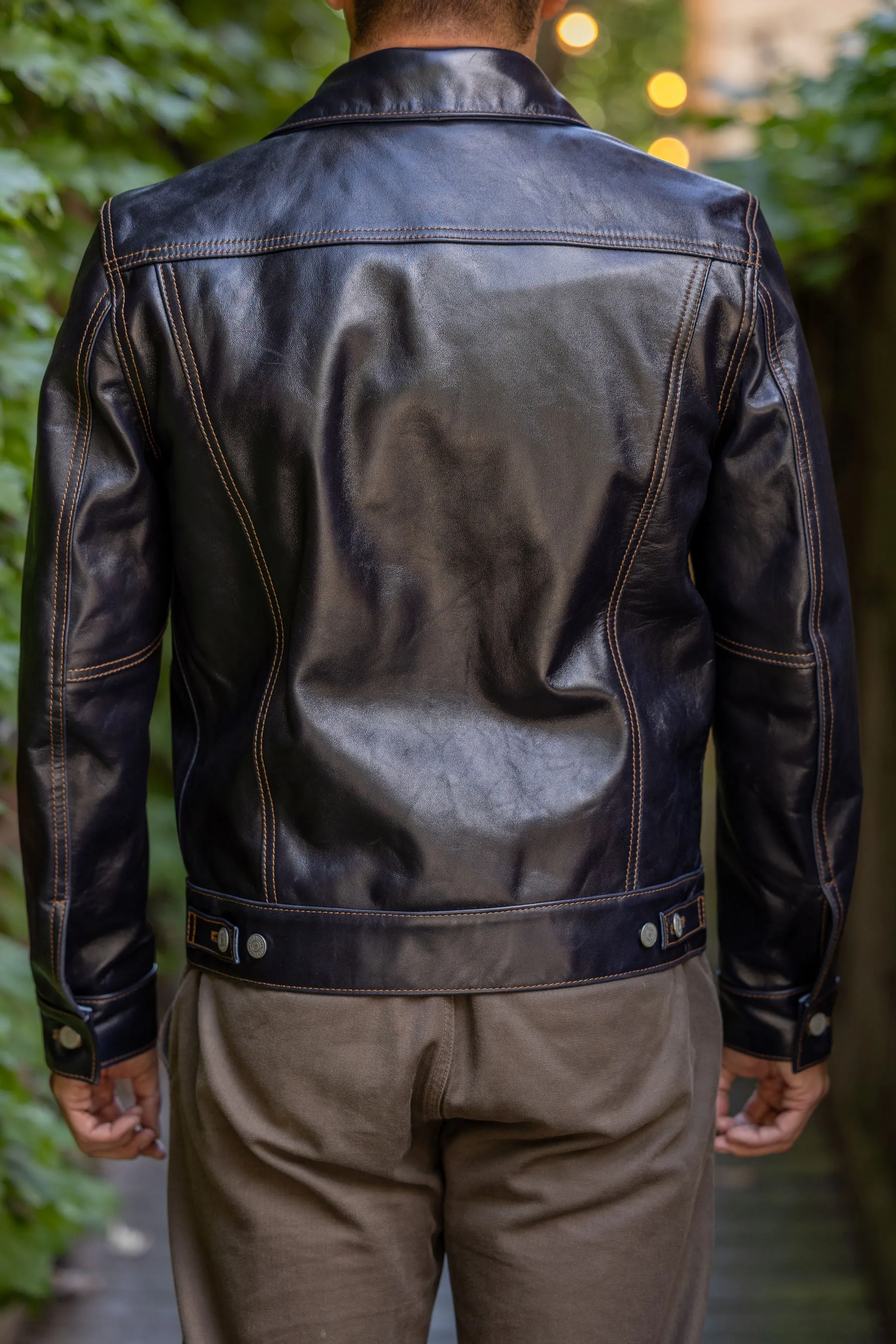 Y'2 IB-139 Indigo Horsehide Type-III Jacket sold by Franklin and Poe product image thumbnail 3