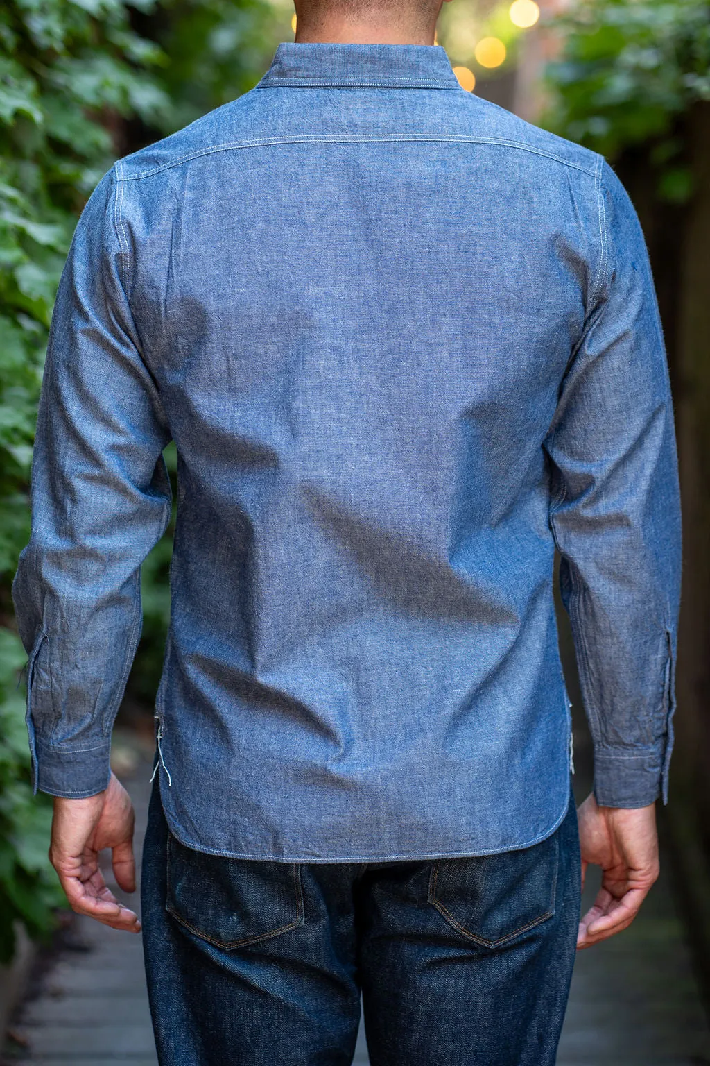 Buzz Rickson's BR25995 Chambray Work Shirt - Blue sold by Franklin and Poe product image thumbnail 3