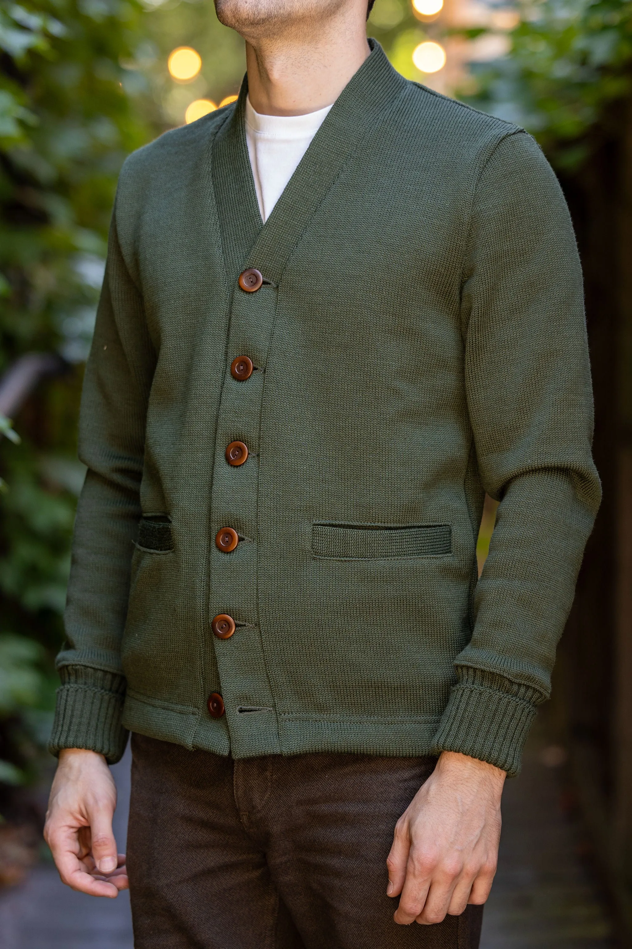 Dehen 1920 Classic Cardigan - Spruce sold by Franklin and Poe product image thumbnail 2