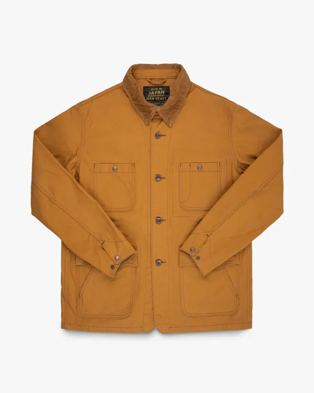 Iron Heart IHJ-148-BRN 10oz Kurashikizome Organic Cotton Duck Chore Jacket - Brown sold by Franklin and Poe