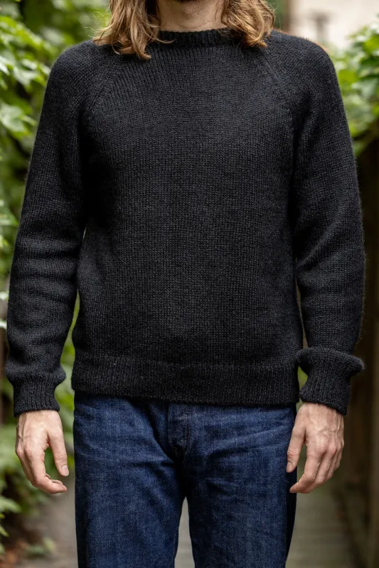 Knickerbocker Bud Alpaca Sweater - Black sold by Franklin and Poe