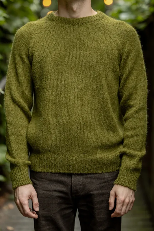 Knickerbocker Bud Alpaca Sweater - Chartreuse sold by Franklin and Poe