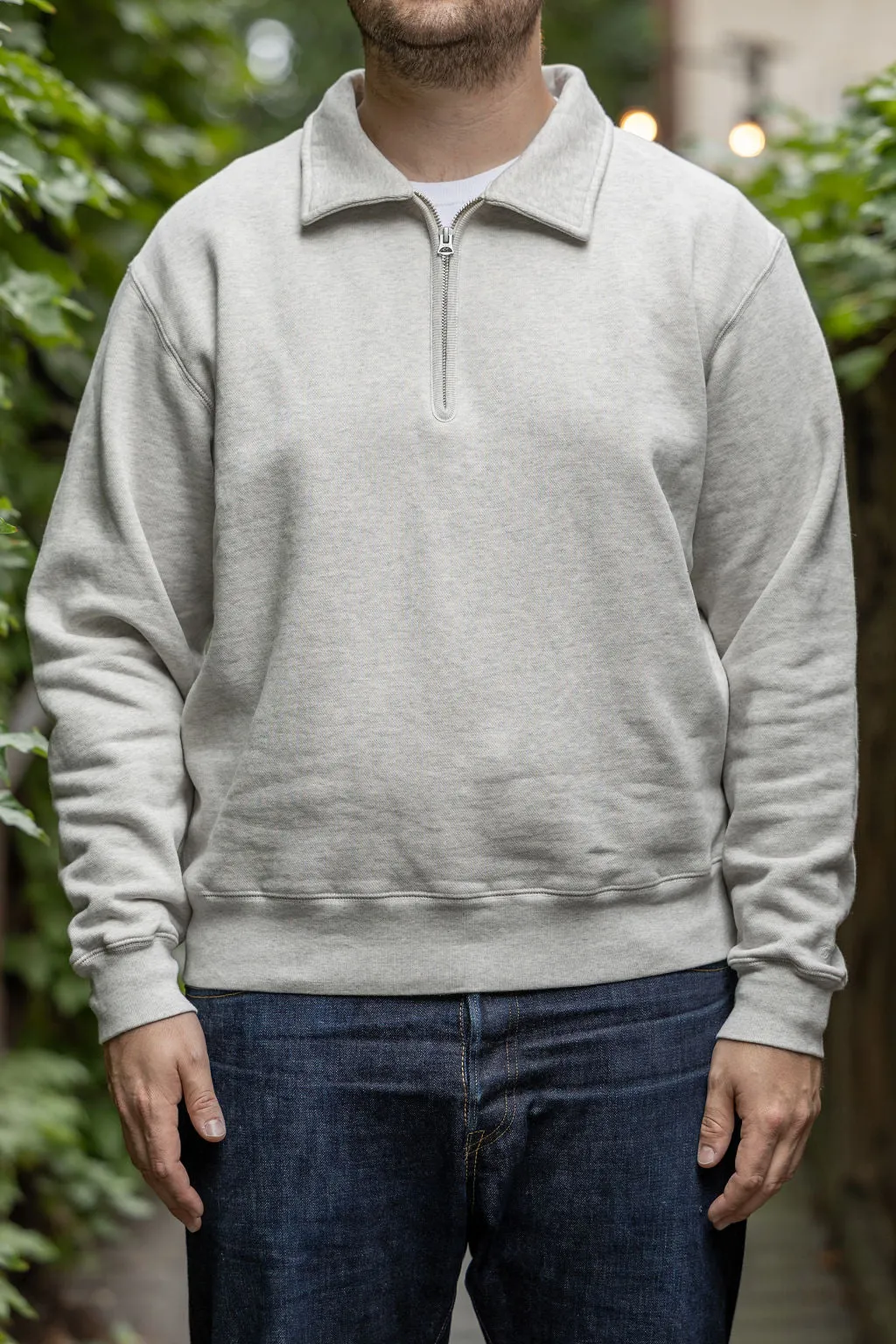 Knickerbocker Stadium Loft Knit Quarter Zip - Oat Grey sold by Franklin and Poe