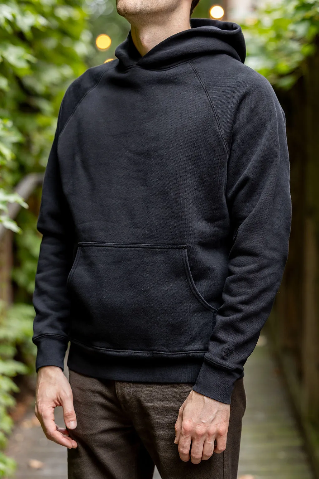 Knickerbocker Stadium Loft Knit Hoodie - Black sold by Franklin and Poe product image thumbnail 2