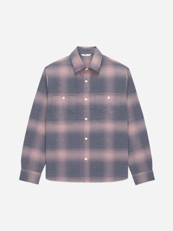 3sixteen Utility Flannel - Mauve Ombre sold by Franklin and Poe