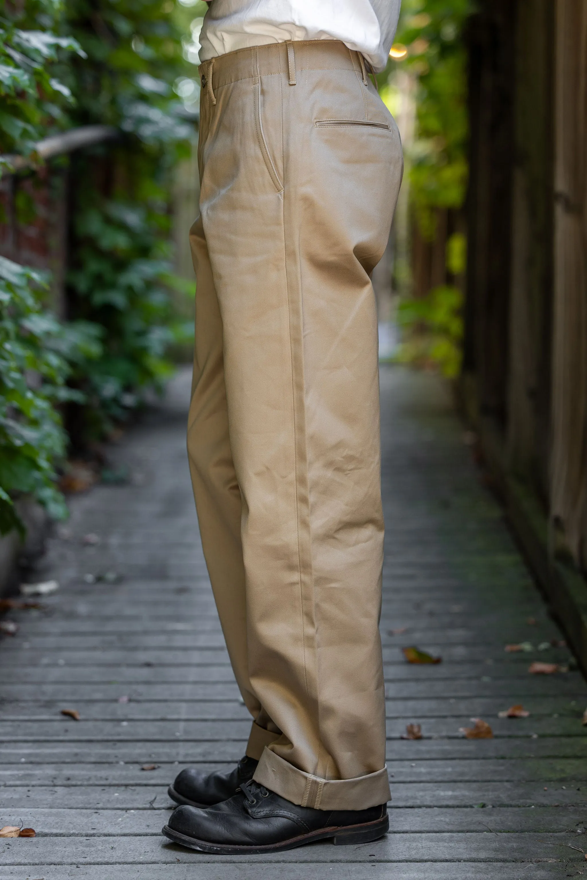 Buzz Rickson's M43035 Early Military Chinos 1945 Model (One Wash) - Beige sold by Franklin and Poe product image thumbnail 2