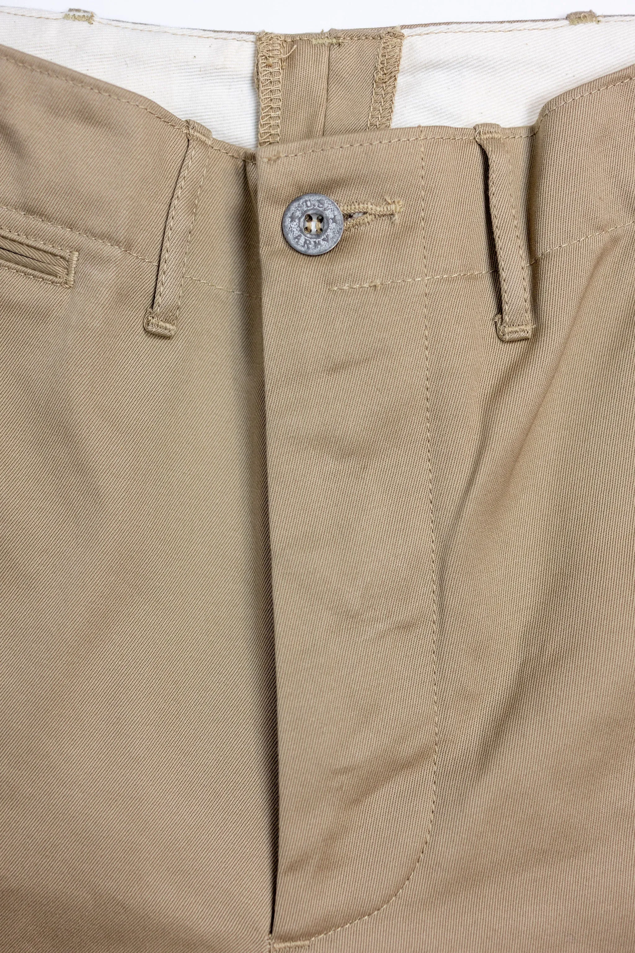 Buzz Rickson's M43035 Early Military Chinos 1945 Model (One Wash) - Beige sold by Franklin and Poe product image thumbnail 5