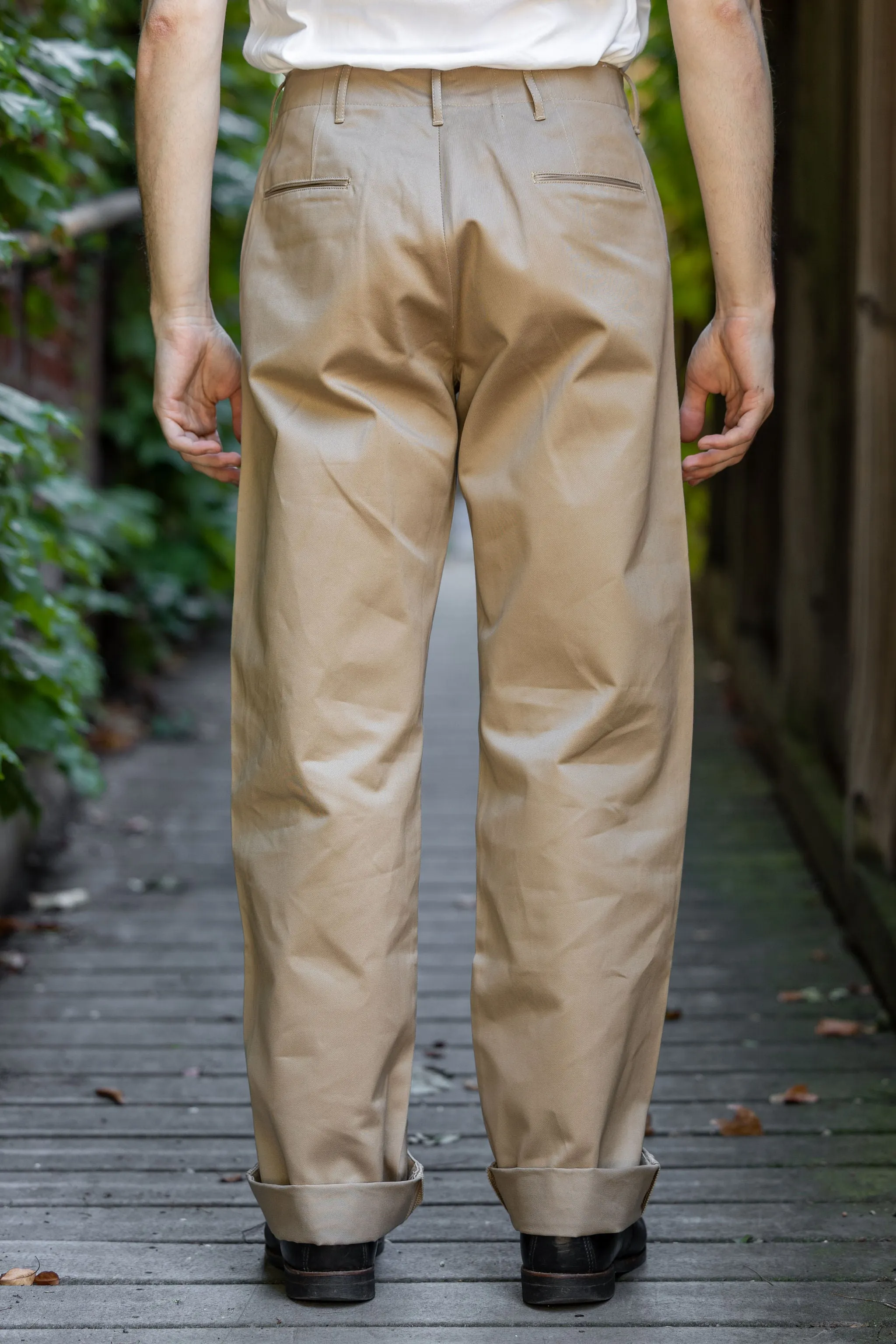 Buzz Rickson's M43035 Early Military Chinos 1945 Model (One Wash) - Beige sold by Franklin and Poe product image thumbnail 3