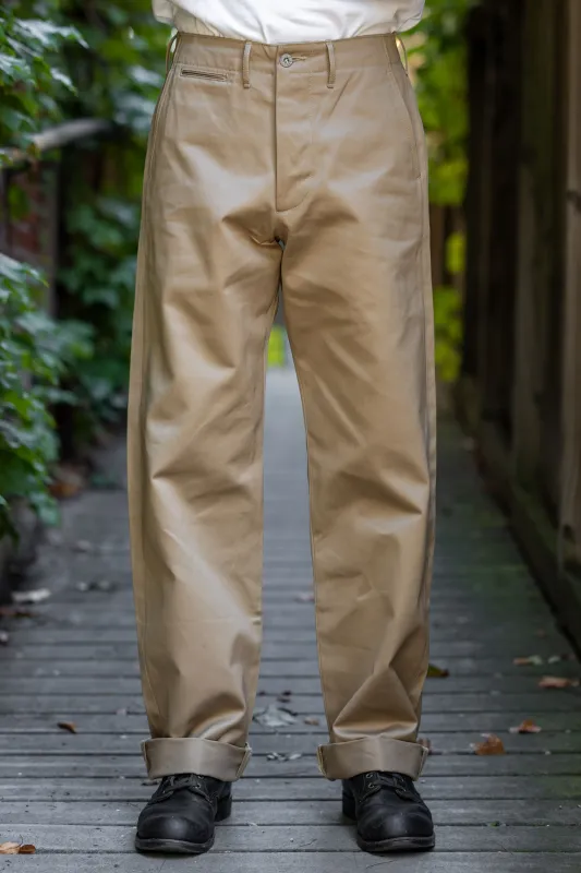 Buzz Rickson's M43035 Early Military Chinos 1945 Model (One Wash) - Beige sold by Franklin and Poe