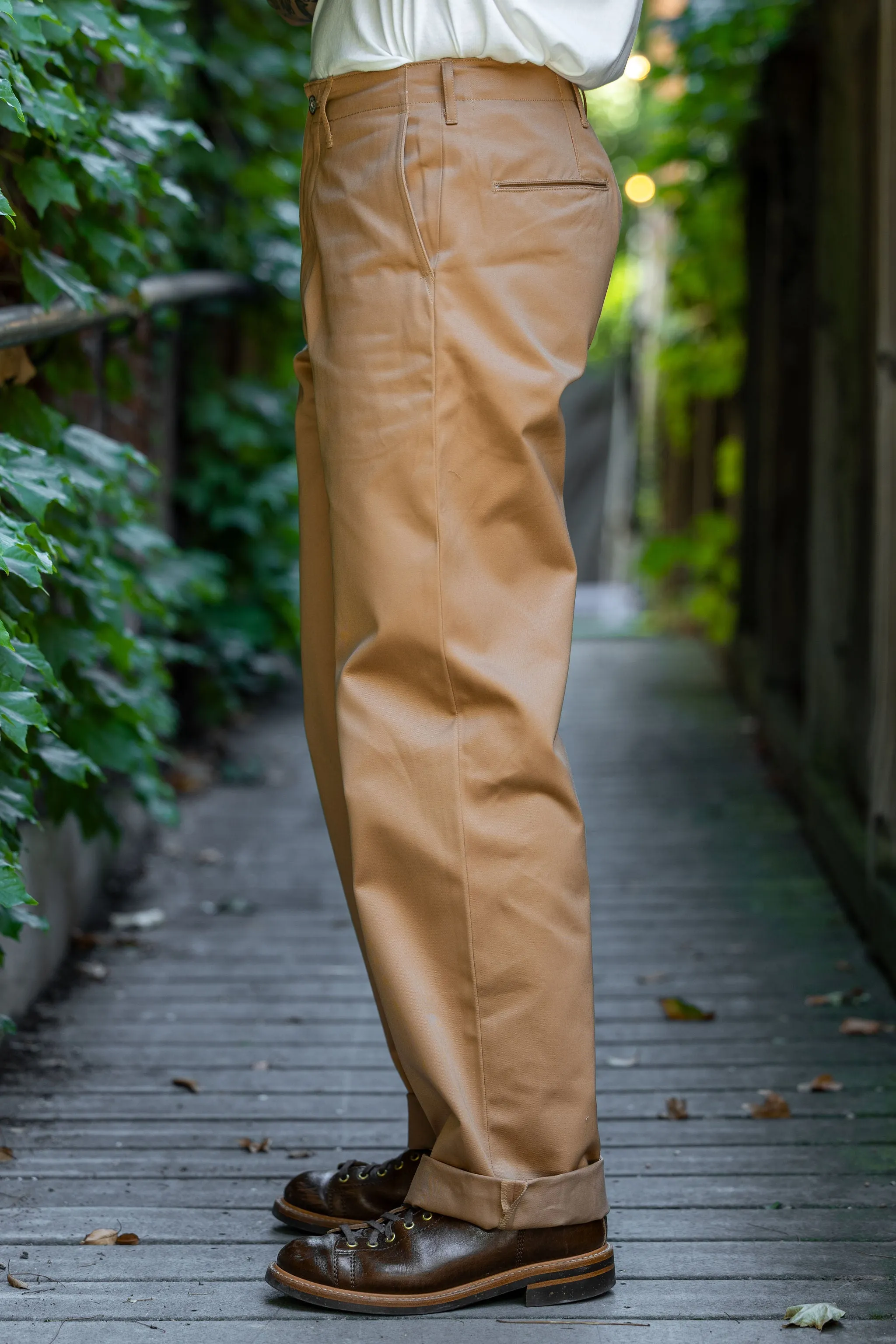 Buzz Rickson's M43035 Early Military Chinos 1945 Model (One Wash) - Camel sold by Franklin and Poe product image thumbnail 2