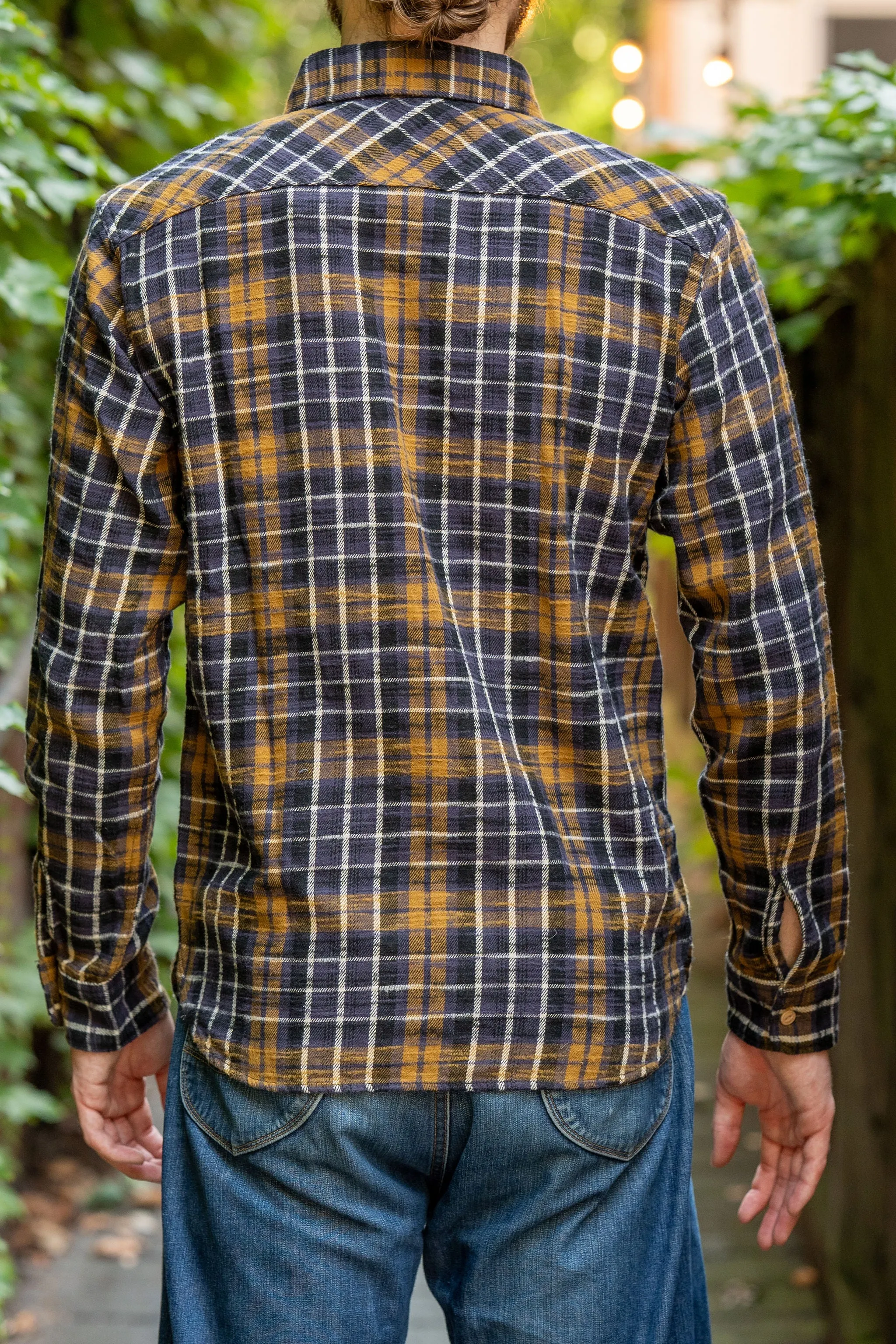 UES 502554 Slubby Flannel Shirts - Purple sold by Franklin and Poe product image thumbnail 3