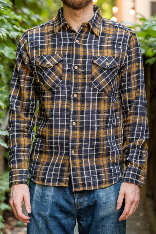 UES 502554 Slubby Flannel Shirts - Purple sold by Franklin and Poe