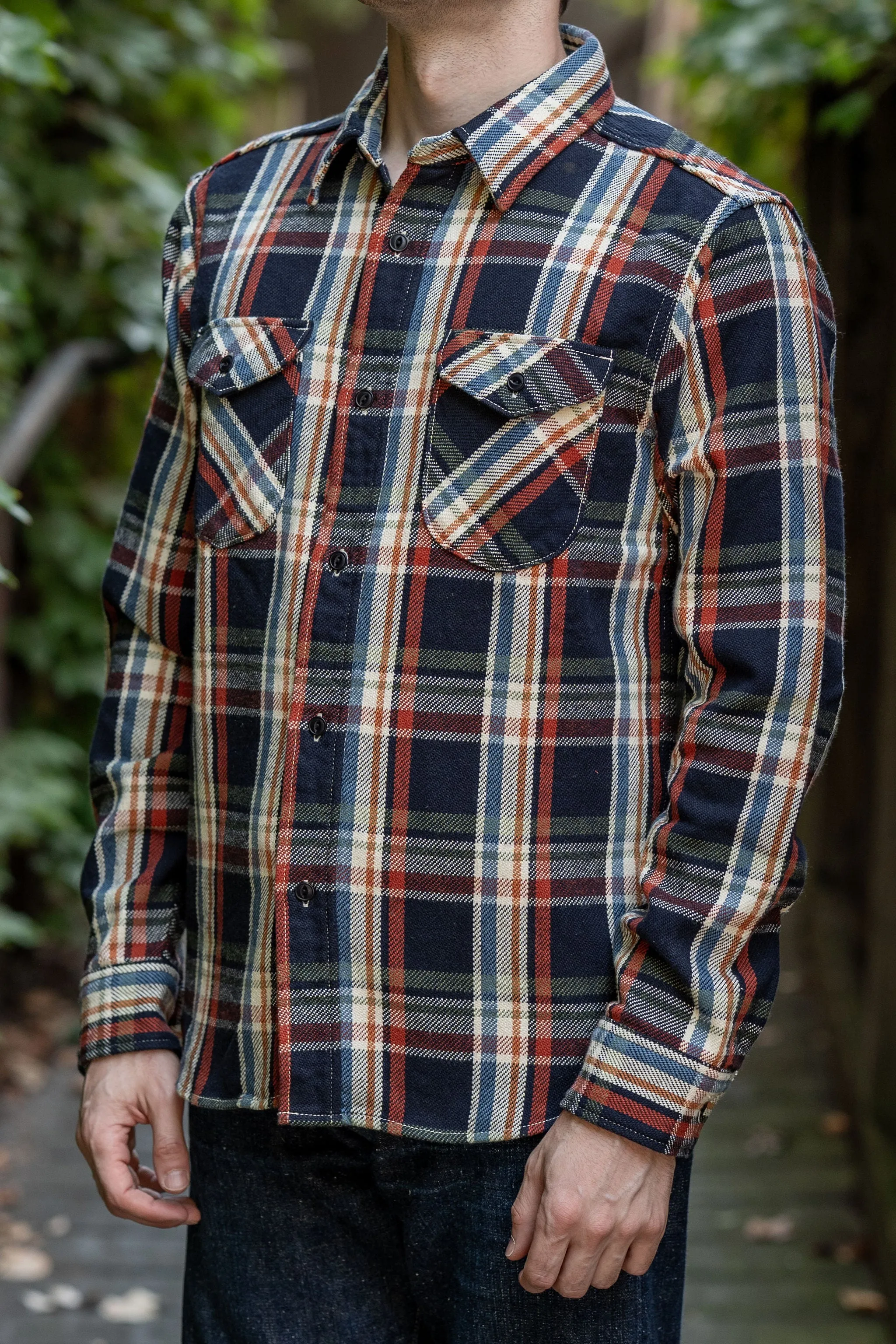 UES 502553 Heavy Flannel Shirts - Navy sold by Franklin and Poe product image thumbnail 2